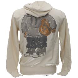 25IDS55153 CON CAPPUCCIO E DISEGNO  Beige