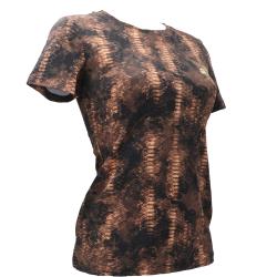 79PW611 S PRINTED ALLOVER  Marrone