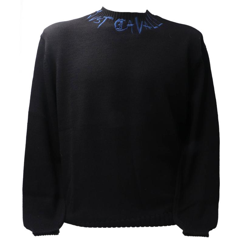 79PMM02 JACQUARD LOGO F7 KNITWEAR  Nero