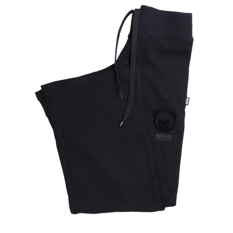 V6A6809 Home Pants COTTON FLEECE DIAGONAL Nero