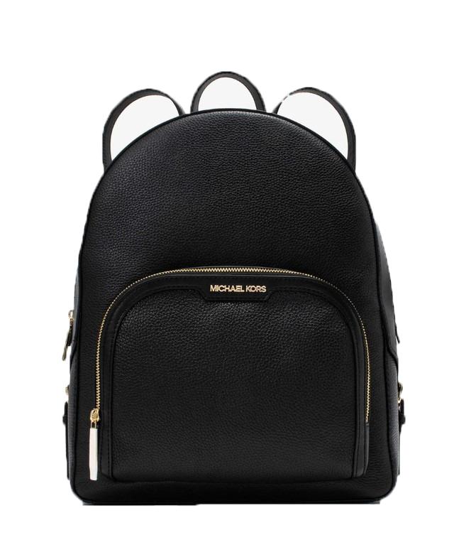 JAYCEE LG ZIP PKT BACKPACK LEATHER  Nero
