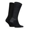 5971 CK MEN SOCK 2P MELANGE GRID Nero