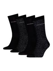 5980 CK MEN SOCK 4P GIFTBOX AOP Nero