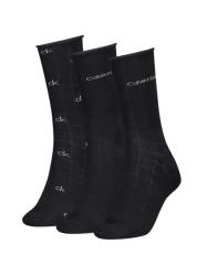 5368 CK WOMEN SOCK 3P GIFTBOX GRID Nero