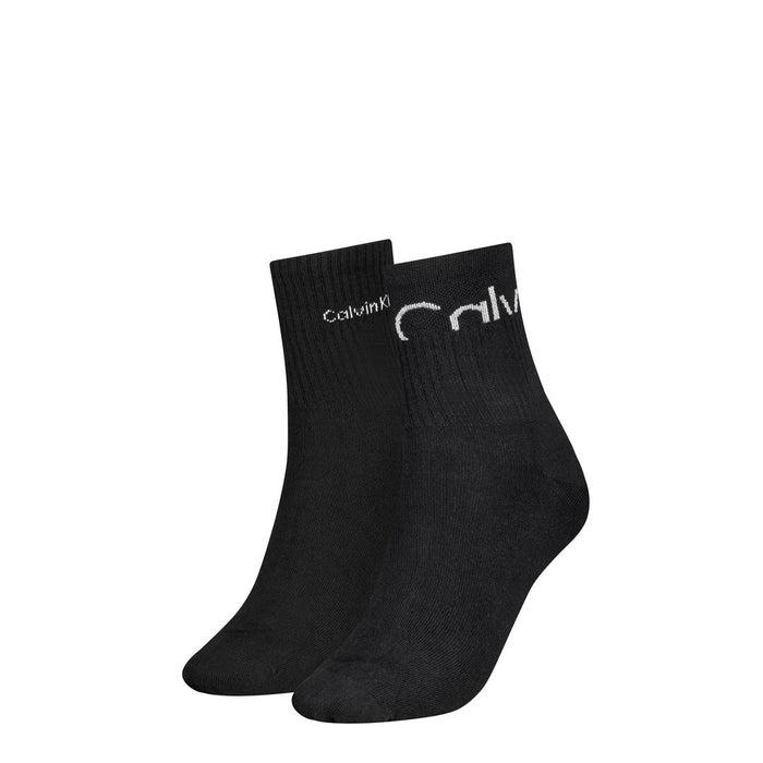 5518 CKJ WOMEN SHORT SOCK 2P CUT LO Nero