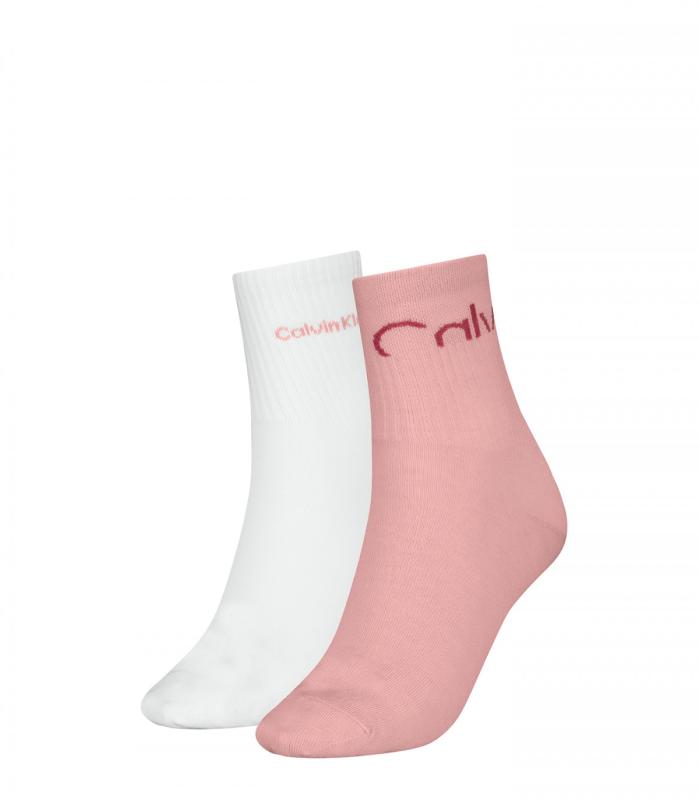 5518 CKJ WOMEN SHORT SOCK 2P CUT LO Rosa