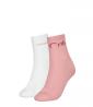 5518 CKJ WOMEN SHORT SOCK 2P CUT LO Rosa