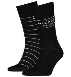 6634 TH MEN SOCK 2P HILFIGER Nero