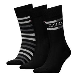 5376 TH MEN SOCK 3P GIFTBOX STRI Nero