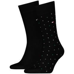 6311 TH MEN SOCK 2P STRUCTURE DOT Nero