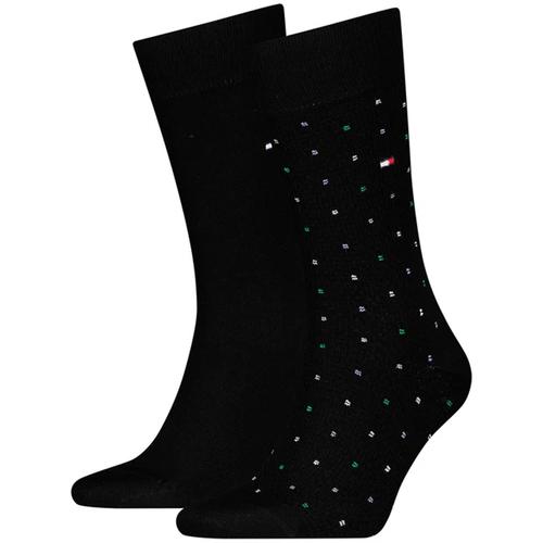 6311 TH MEN SOCK 2P STRUCTURE DOT Nero