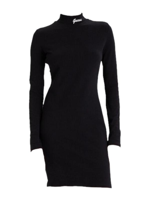 ALBA HIGH NECK LS DRESS Nero