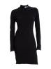ALBA HIGH NECK LS DRESS Nero