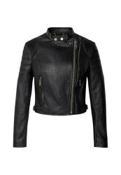 Jeannine pu stitched jacket Nero