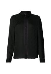 LS MARTHE LOGO SHIRT  Nero