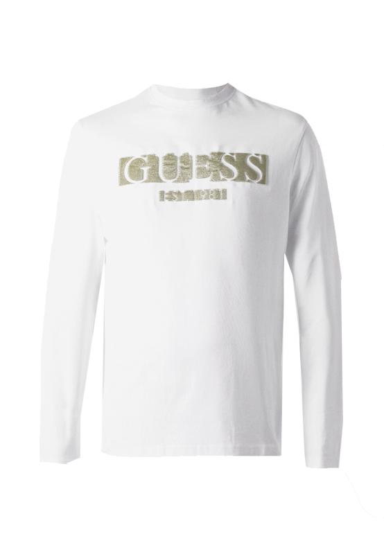 CN LS FLOCK LOGO TEE Bianco