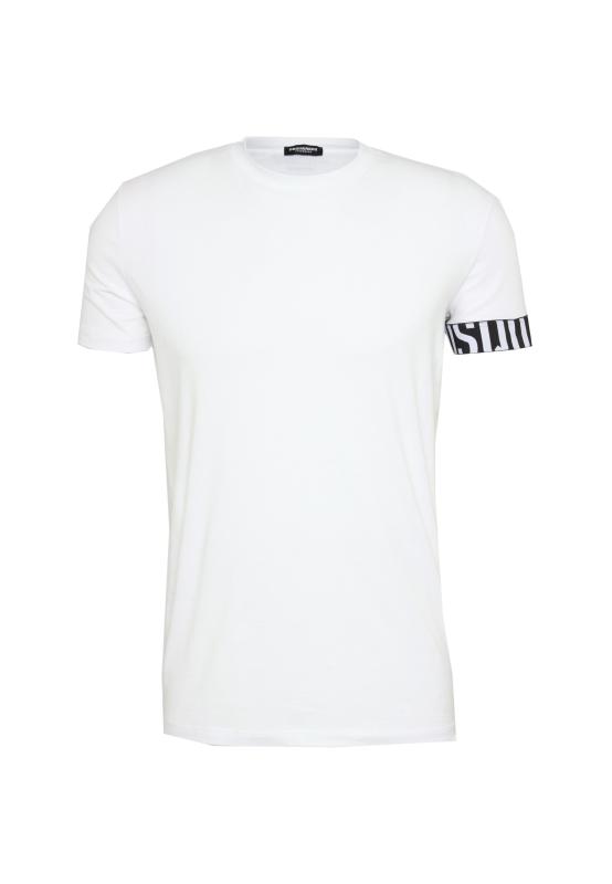 D9M3S59980 ROUND NECK T-SHIRT bianco nero 