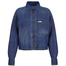 GJ CROPPED LS DENIM SHIRT...