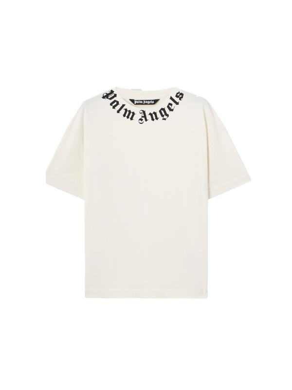 NECK LOGO REGULAR TEE Bianco