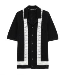 GL35324 in maglia traforata Nero