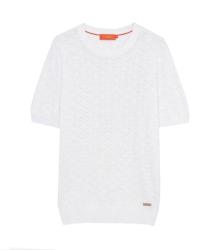 GL35330 IN MAGLIA PATTERN RILIEVO Bianco
