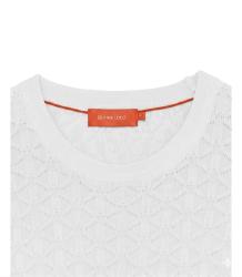 GL35330 IN MAGLIA PATTERN RILIEVO Bianco