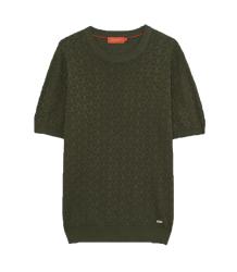 GL35330 IN MAGLIA PATTERN RILIEVO Verde