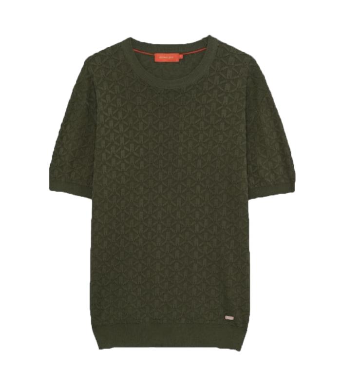 GL35330 IN MAGLIA PATTERN RILIEVO Verde