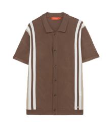 GL35332 IN MAGLIA MANICHE CORTE Marrone