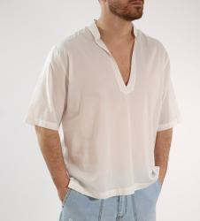 OE1S2S6C70 SCOLLO V BOXY FIT Bianco