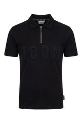 IUT035 T SHIRT POLO RILIEVO  Nero