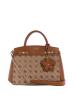 MELINDA LOGO TRI COMP SATCHEL Marrone