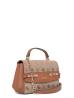 MELINDA LOGO TOP HANDLE FLAP Marrone