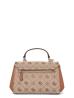 MELINDA LOGO TOP HANDLE FLAP Marrone