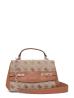 MELINDA LOGO TOP HANDLE FLAP Marrone