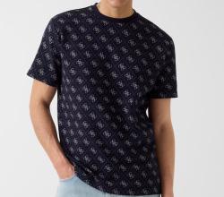 M6GP34K3200 CN SS JACQUARD 4G KNIT TOP Blu