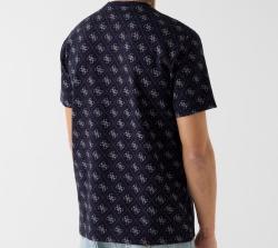 M6GP34K3200 CN SS JACQUARD 4G KNIT TOP Blu
