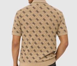 M6GP04K3073 SS ALL OVER 4G JACQUARD POLO Beige