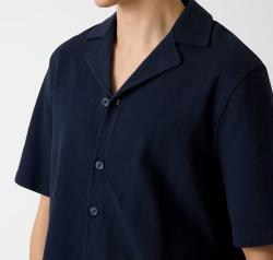 M6GP10K3079 SS KNITTED BOWLING KNIT TOP Blu