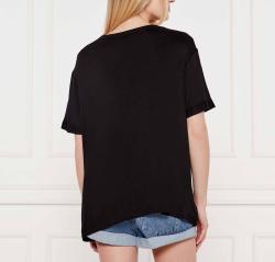 E5GI07K68D2 GUESS LOGO LONG SS TEE Nero