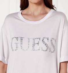 E5GI07K68D2 GUESS LOGO LONG SS TEE Bianco