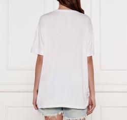 E5GI07K68D2 GUESS LOGO LONG SS TEE Bianco