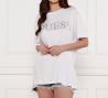 E5GI07K68D2 GUESS LOGO LONG SS TEE Bianco