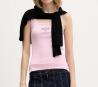 W6RP20KA0H1 GJ TANK TOP SLIM RIB EMRO Rosa