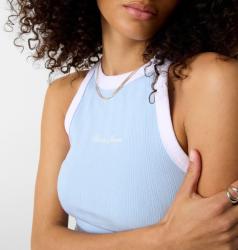 W6GPZ8KF641 RINGER TANK TOP Azzurro