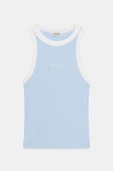 W6GPZ8KF641 RINGER TANK TOP Azzurro