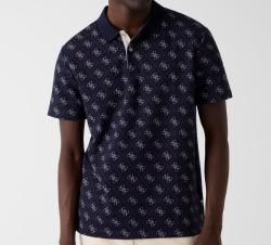 M6GP04K3073 SS ALL OVER 4G JACQUARD POLO Blu
