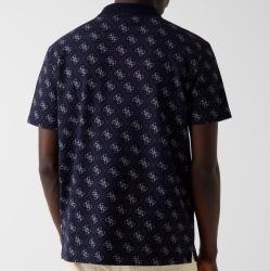 M6GP04K3073 SS ALL OVER 4G JACQUARD POLO Blu