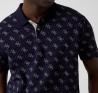 M6GP04K3073 SS ALL OVER 4G JACQUARD POLO Blu
