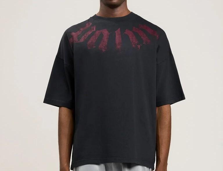 BIG NECK LOGO LOOSE TEE Nero 